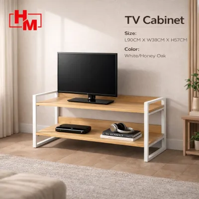 【🔥Clearance】 90CM Tv Cabinet Almari Tv rak tv kayu Rak TV TvConsole Tv Rack Tv Media Storage Cabinet Kabinet Tv 电视柜