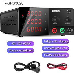 【Philippines spot】Nice Power Adjustable 30V 20A Switching DC Power Supply 4 Digits LCD Plating Power Supply 30v 30a For Battery Chargign Computer Mobile Phone Repair