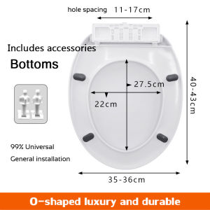 [send installation tools]Toilet Seats Can bear 300kgU/V/O Typethickenedwear-resistant and drop-proof.Toilet seat cover replacementStandard Toilet SeatSlow Close Toilet Seat takipToilet LidQuiet Toilet CoverWhite toilet coverToilet seat