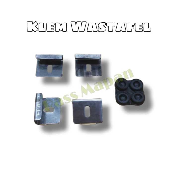 3pcs%20Plat%20Klem%20Wastafel%20Penjepit%20Kaca%20Ambalan%20+%20Karet%20-%20Image%202