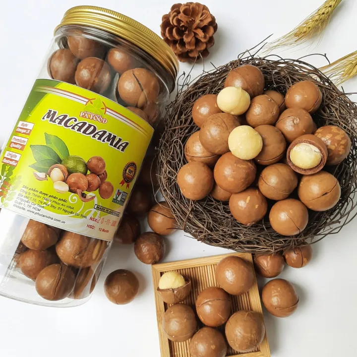 500GR Hạt macca úc vỏ nứt tự nhiên Loại VỎ MỎNG-SIZE KHỔNG LỒ 25 - 28 mm
