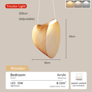 Nordic Minimalist Design Chandelier FOR Living Room Wooden Lamp Bedroom Lamps Living Room Study Decorative Drop Lights