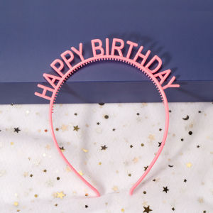 HAPPY BIRTHDAY Candy colored birthday hair clip plastic headband hair accessory birthday party gift