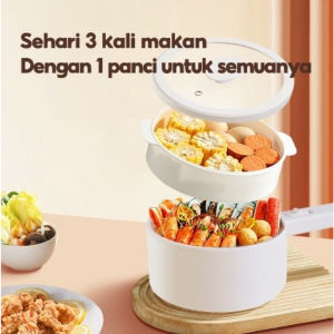 PANCI LISTRIK 3 IN 1 UKURAN 1.5 L CERAMIC / ALAT MASAK KUKUS GORENG KERAMIK / PANCI MULTIFUNGSI ALA JEPANG / PANCI ELEKTRIK GORENG ATAU REBUS SHOPTILLDROPSS88