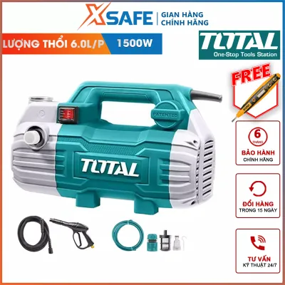 Máy rửa xe TOTAL TGT11236 máy xịt rửa xe nhà cửa 220-240V~50Hz 1500W Áp suất tối đa 100Bar đánh bay bụi bẩn trên xe ô tô xe máy nền đá tưới cây