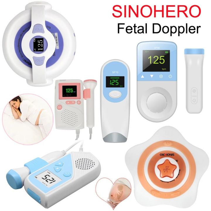 Sinohero Pocket Fetal Doppler Ultrasound Baby Heartbeat Detector BT Home  Pregnant Heart Rate Monitor APP Lazada PH