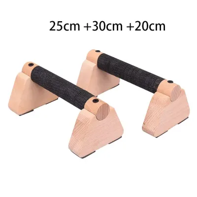 [fedya]1 Pair Wooden Push Up Bar for Home Workout Parallettes BarsPush-Up Stand Exercise Equipment for Men and Women