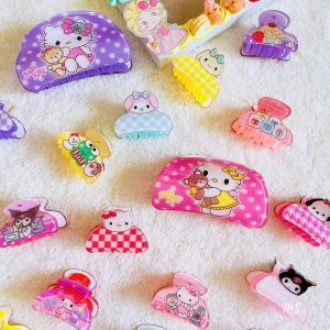 [SG] Glitter Sanrio Light Plastic Small Large Claw Hair Clip Accessories Ready Stock