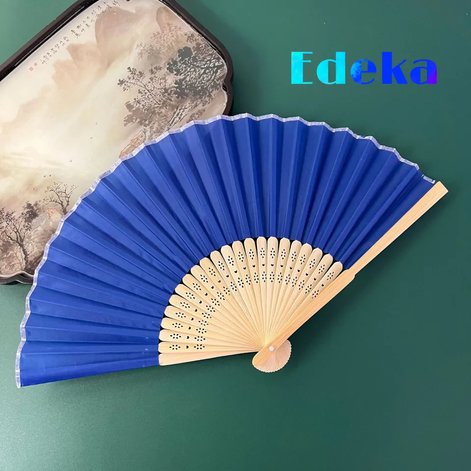 ღ Foldable Bamboo Wood Folding Fan Handheld Cool Summer Folding Fans