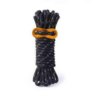4mm Dây Phản Quang Cắm Trại Ngoài Trời Dây Chống Gió Mạnh Dây Rút Xây Dựng Lều Tán Phụ Kiện Khóa Hợp Kim Nhôm Dây Cắm Trại 4m