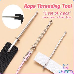 Need Needle Threader Threading Device Household Waist Rope Hat Rope DIY Sewing Tools 2pcs/set