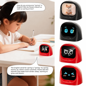 DECALE Voice Control Car AI  Robot 33 Languages Built‑in Speaker Car Voice Chat Robot AI Voice Chat USB Rechargeable Car Smart Electronic Pet Multi‑language Practice