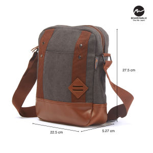 Boardwalk Rolagor MenS Sling Bag With Man Made Leather Lashing Square Detail