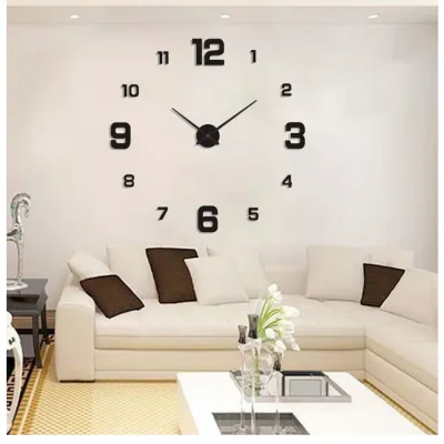 YHOME Stiker Jam Dinding Digital 3D Luminous Tanpa Bingkai DIY Untuk Dekorasi Rumah atau Kantor / Tempel Besar Huruf Angka Jumbo Estetik Y260