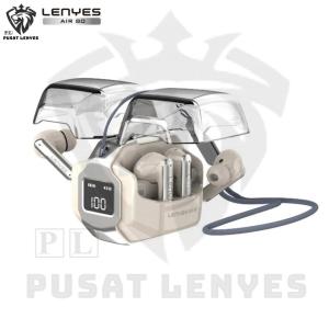 AIR80 - Handsfree Bluetooth LENYES AIR-80 3 IN 1 TWS ANC + ENC Wireless Earphone Bluetooth 5.3 55ms Low Latency 2Pasang Headset Gaming Hifi Stereo