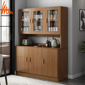 Kitchen Cabinet Rak Dapur Kitchen Rack Almari Serbaguna Display Cabinet Acrylic Door Storage Sideboard Cabinet Scandinavian Kabinet Dapur Almari Dapur