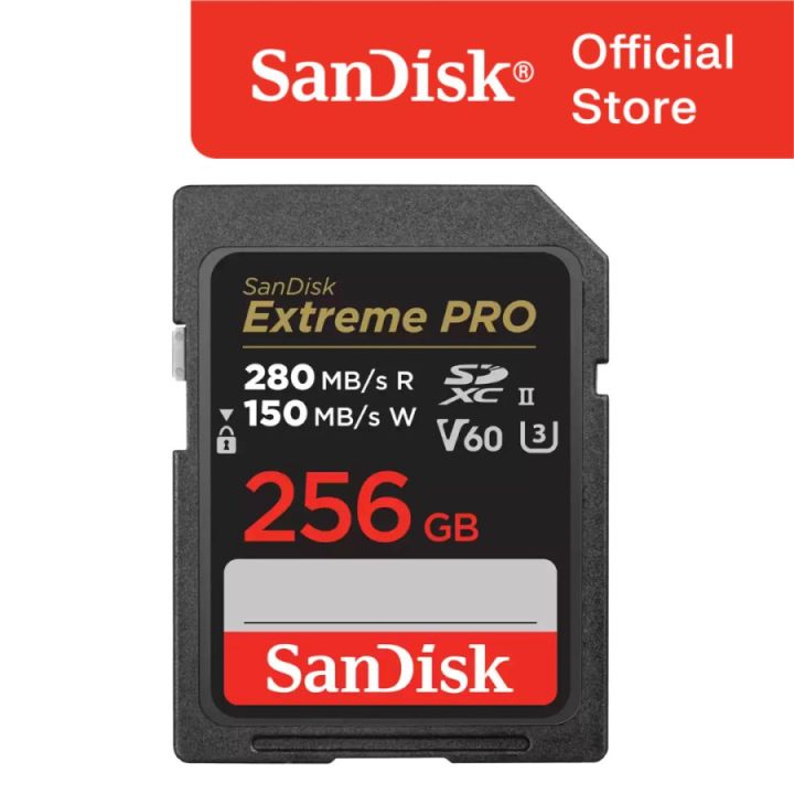 SanDisk Extreme Pro SDXC UHS-II Card V60 256GB 280MB/s SD Card