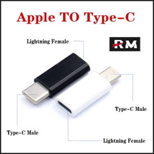 【12 ABS Styles】Type-C to Micro USB to Ligh to Type C to Micro Adapter compatible for Android Converter Data Sync Charging Cable Connector
