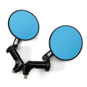 Evomosa xe mô tô tròn gương thanh tay cầm Cafe racer CNC Scooter chiếu hậu cho 7/8 "(22mm) Đuôi tay cầm với thanh tiêu chuẩn cuối chèn cho Kawasaki ER6N z125 z250 Z300 Z400 Z650/RS Z800 Z900 RS W800