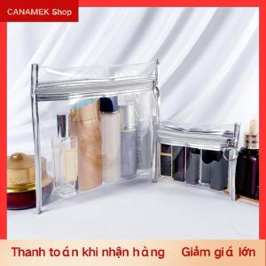 CS Dây kéo PVC tổ chức Pouch cho hộ chiếu tiền xu chìa khóa son môi thẻ tai nghe nhỏ gọn du lịch lưu trữ trường hợp