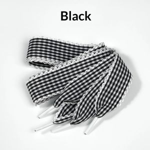 5cm Wide Plaid Pattern Shoelaces for Casual Sneakers Sports Shoes Leather Boots Oxfords DIY Decorative Shoe Strings h260629