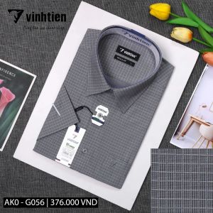 Áo Sơ Mi Nam Ngắn Tay Caro Vải Bamboo Vạt Ngang Form Regular Vĩnh Tiến 376.1 - Nhiều Màu