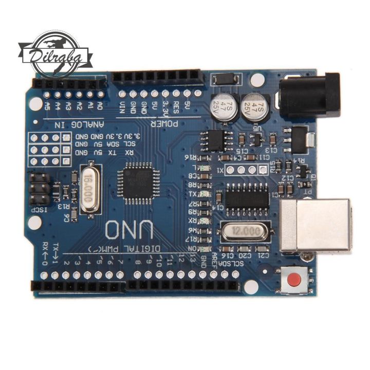 บอร์ด Arduino ATmega328P CH340G UNO R3,ชุดเคสกล่องอะคริลิกสาย USB ...