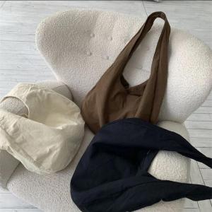 Women Shoulder Bags Korean Style New Large Capacity Canvas Bag Tote Bag Simple Solid Color Casual Simple Shopping Bag2026