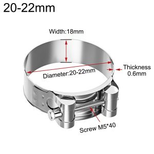 WAPKTY 304 Stainless Steel Hose Clamps Powerful T Bolt Pipe Clip Tube Clamps
