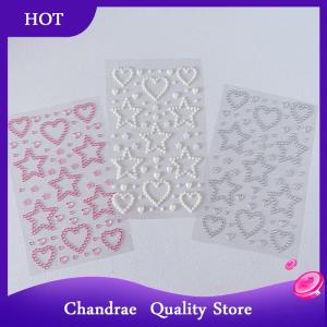 [Chandrae] 3D Star Heart Stickers Kids DIY Decoration Self Adhesive Jewelry Crafts Sparkly Rhinestone Stickers Girls Gifts