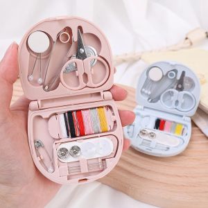 Mini Sewing Project Kit Travel Sewing Repair Supplies Organizer Box Beginner Friendly Household Emergency Sewing Kit Tool for Women Handmade Craft DIY Lovers Traveler
