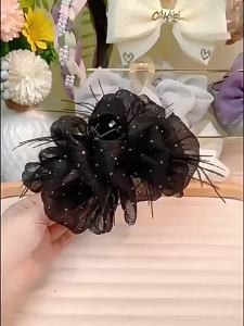 2026 Hot Sale [ Shipped from China ] Meteor shower bubble gauze hair clip with a high-end feel voluminous starry sky hairpin for the back of the head large shark clip hair accessory B3