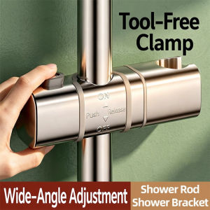 Heavy Duty Shower Head Holder For Slide Bar Snap On Rail Bracket Universal Adjustable Angle Handheld Bidet Sprayer Replacement