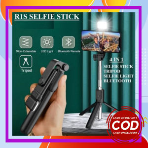 R1s Tongsis Tripod Selfie Stick Tongsis Bluetooth Multifungsi dapat jadi Tripod Live Streaming dengan LED