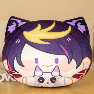 VMQ Luxiem Nijisanji EN Mysta Rias Shu Yamino Plushie Pillow Keychain Cute Cat Ear Round Cushion Gift MV