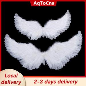 [COD] AqToCna Ship within 24 hours Swallow shape White Angel Feather Wings With Elastic Straps For Kids Party Cosplay Halloween Birthday Decoration