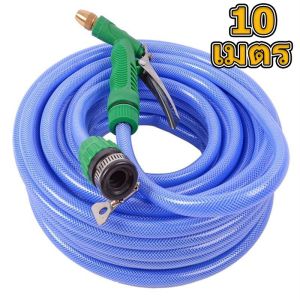 สายยางรดน้ำ4หุน1/2เเถมหัวฉีด ชุดสายยางพร้อมติดตั้งใช้งานได้ทันที ชุดสายยางพร้อมหัวฉีดเเละอุปกรณ์ติดตั้ง สายยาง4หุนยาว 10