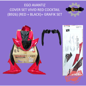 YAMAHA AVANTIZ COVER SET + GRAFIK VRC1 (B926) 2022 B92-F0000-00-P9 + SPOILER SET KIRI KANAN