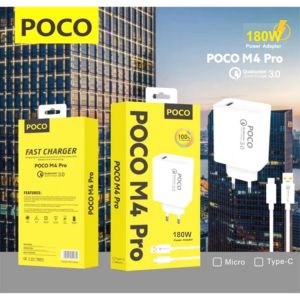 Charger Fast Charging Type C & Micro For POCO M4 180W Adapter High Quality