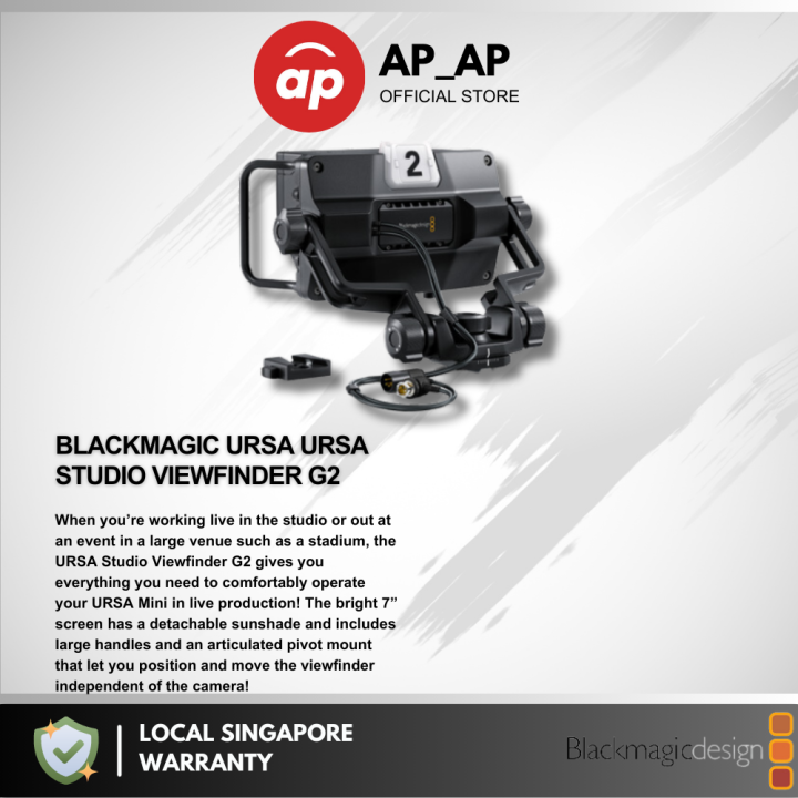 Blackmagic Design 7" URSA Studio Viewfinder G2 [CINEURSANSVF2 ...