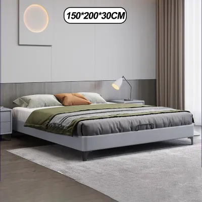 Solid wood bed frame 135/200CM bed frame queen size wooden bed Nordic tatami bed frame suitable for home use New solid wood bed frame wooden assembly bed frame double bed single bed suitable for home use bed frame queen size bedroom furniture
