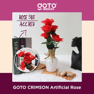 Goto Crimson Bunga Hias Mawar Teratai Buket Plastik Artificial Flower