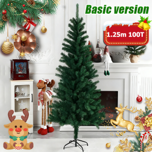 【24 hours delivery】christmas tree full set christmas decoration 2026 xmas decoration 1.25/1.55/1.85/2.15m PE deluxe encryption christmas tree mini christmas tree artificial pine tree stable tripod reusable christmas tree decoration 圣诞树 圣诞节装饰品