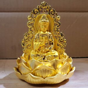 Tượng Phật Quan Thế Âm để xe ô tô màu vàng nhiều kiểu dáng