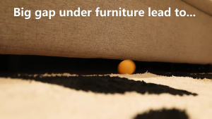 Under Couch Blocker Adjustable for Gap Bumper Under Sofa Toy Blocker Furniture Stopper Guards Connectors for Bed Bottom