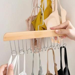Móc treo quần áo móc treo đồ lót móc gỗ 8 móc đa năng xoay 360 độ tiết kiệm không gian tiện dụng
