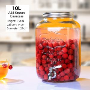 Juice drink glass jar dispenser Beer bucket Drink bucket with standing and faucet