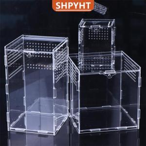 [COD] SHPYHT SPORTS Acrylic Transparent Reptile Breeding Box Terrarium Habitat Insect Spider Lizard Scorpion Feeding Cage Arboreal Enclosure Case