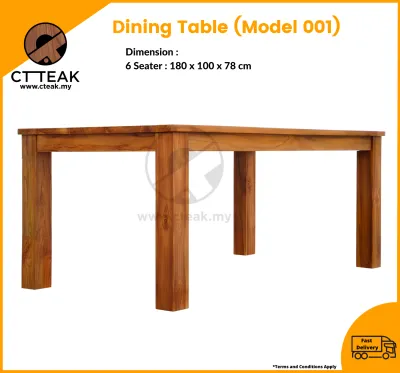 CT Teak Furniture Jati / Teak Wood Dining Table (Model 001)
