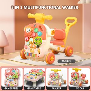 **Malaysia Seller**  Baby Walker 5in1 Multi Function Music & Toys Push Walker Bicycle Scooter Early Learning Early learning monkey